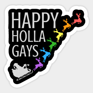 Funny Christmas Gay Pride LGBTQIA Design Sticker